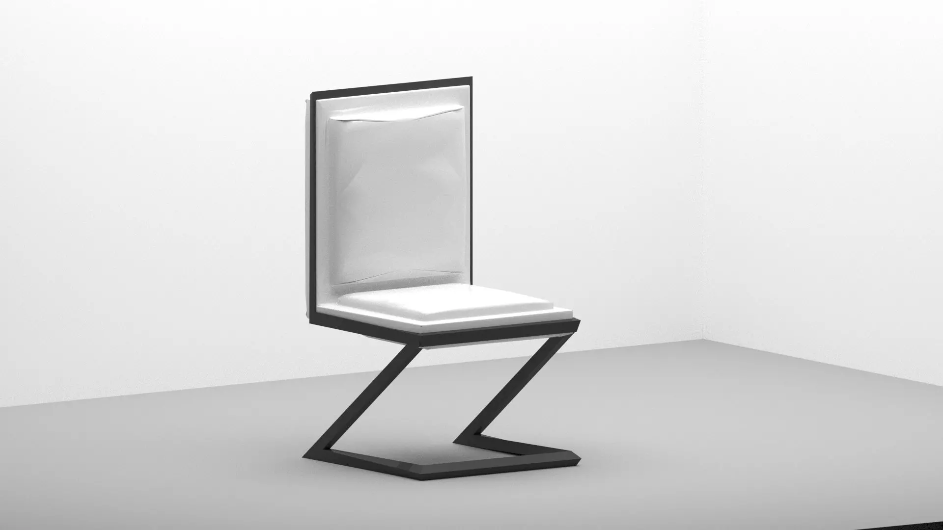 Modern Z-Frame Chair 3D Model 3D model_5