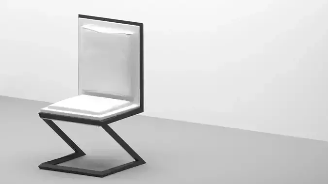 Modern Z-Frame Chair 3D Model 3D model