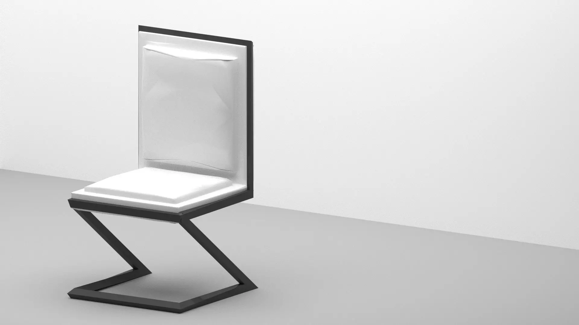 Modern Z-Frame Chair 3D Model 3D model_0