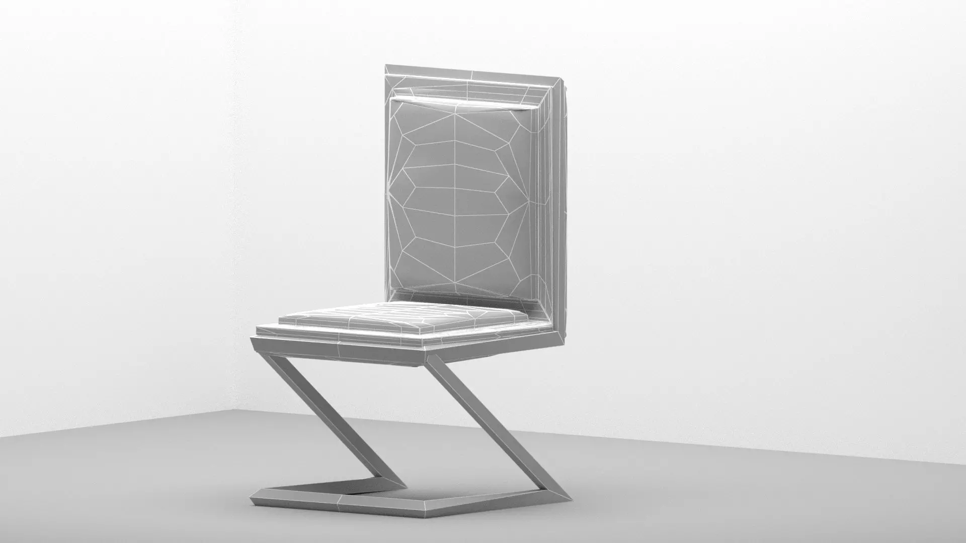 Modern Z-Frame Chair 3D Model 3D model_3
