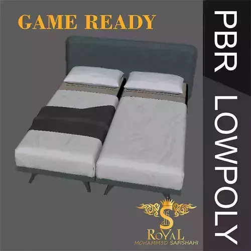 Full Bed Letto Perfetto Low-poly 3D model Low-poly 3D model