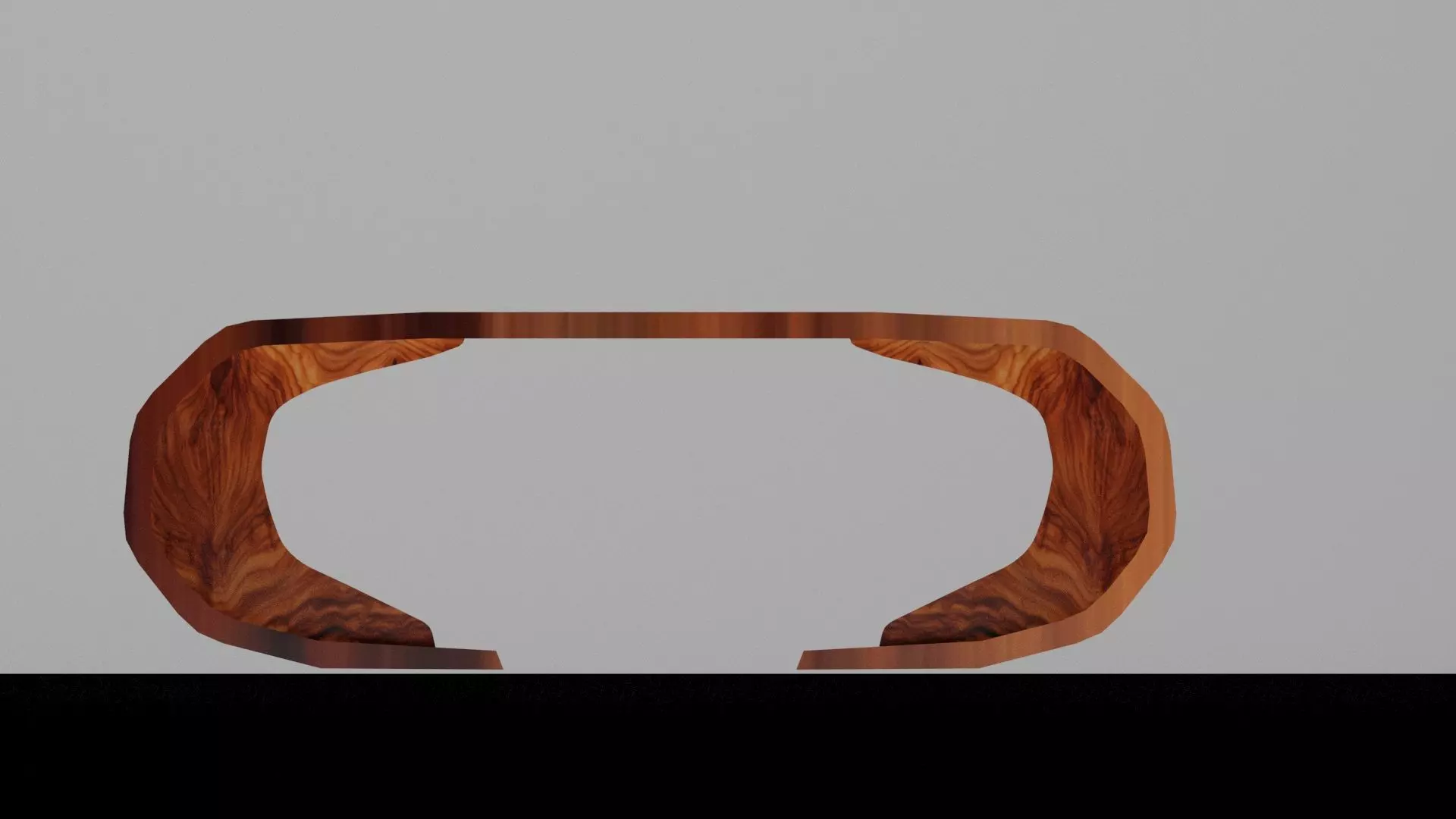 Curved Wooden Coffee Table 3D model_1