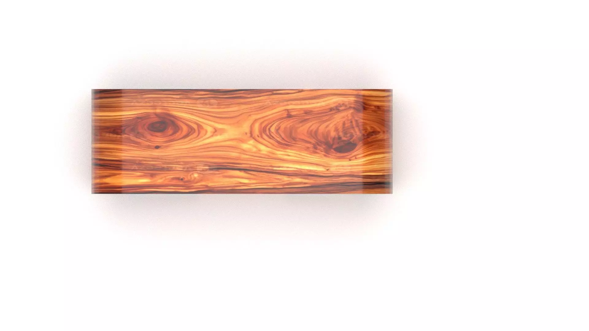 Curved Wooden Coffee Table 3D model_3