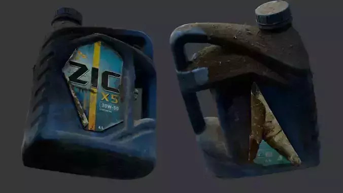 Scanned Dirty Oil Can