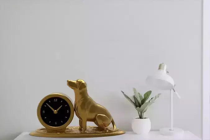 Labrador desk clock