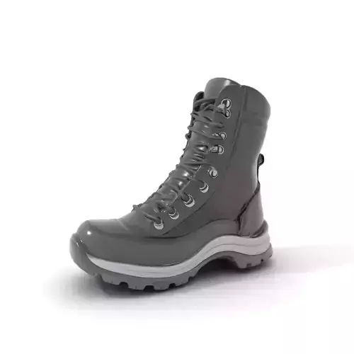 Sturdy Black Hiking Boot model pack Low-poly 3D model