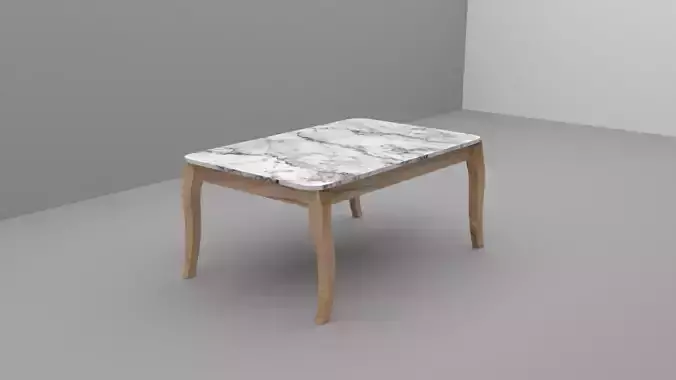 Marble Top Dining Table 3D Model