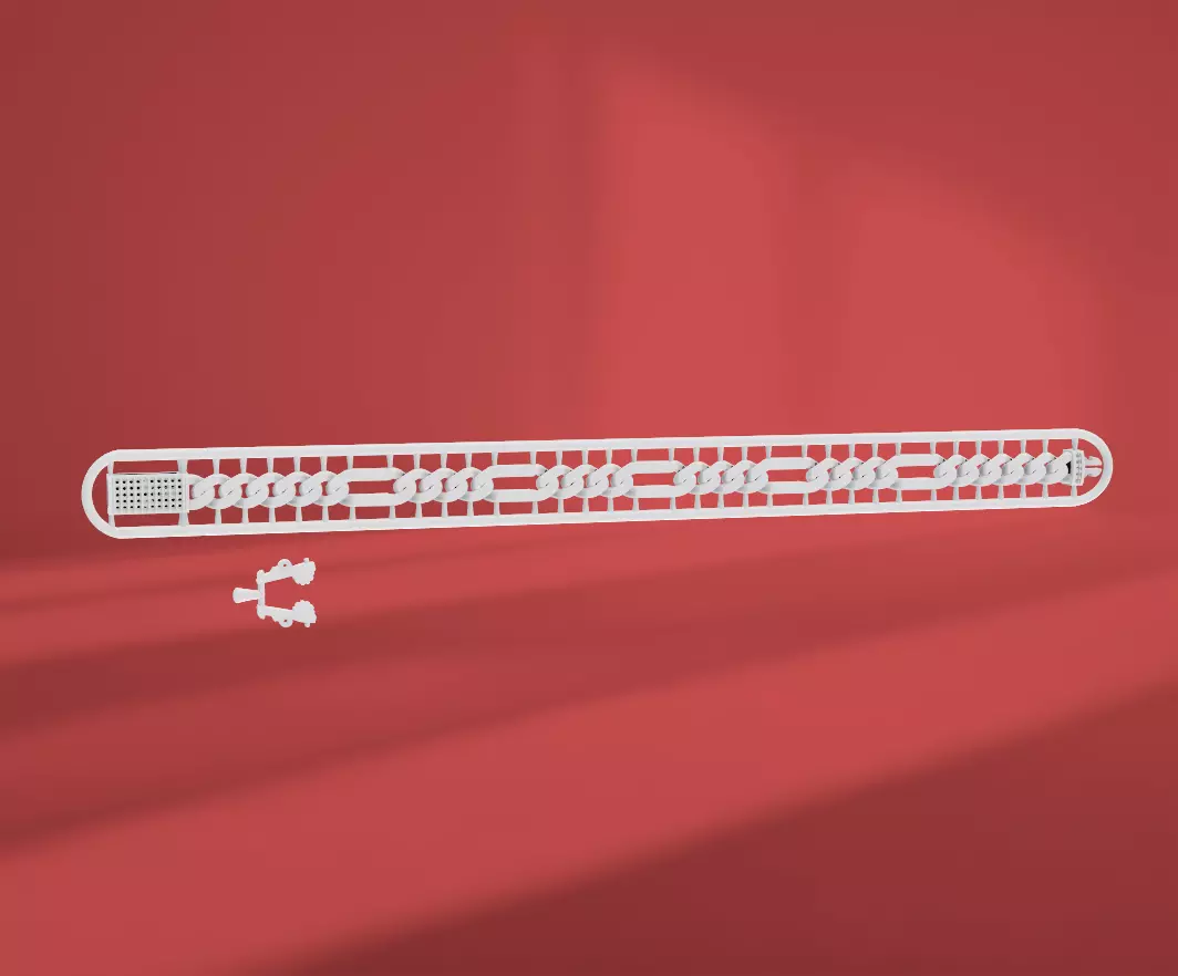 cuban bracelet 3D print model_1