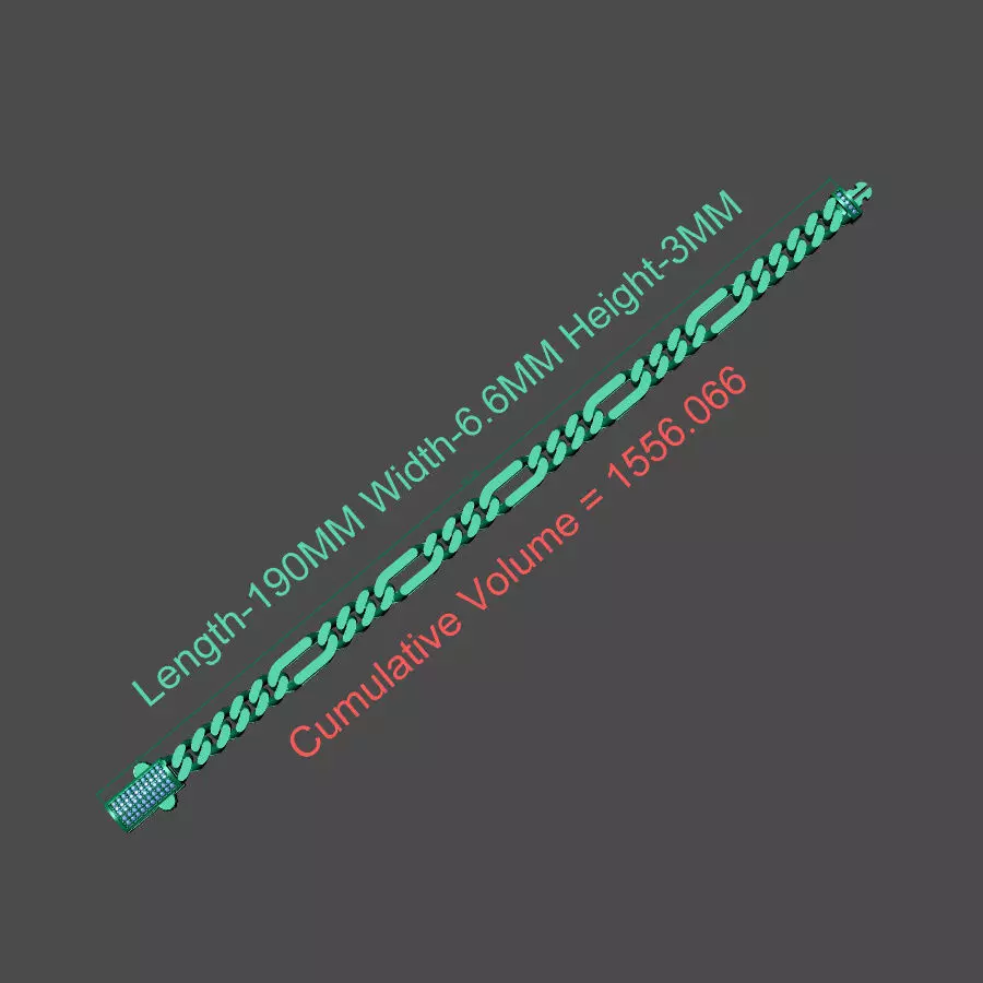 cuban bracelet 3D print model_2