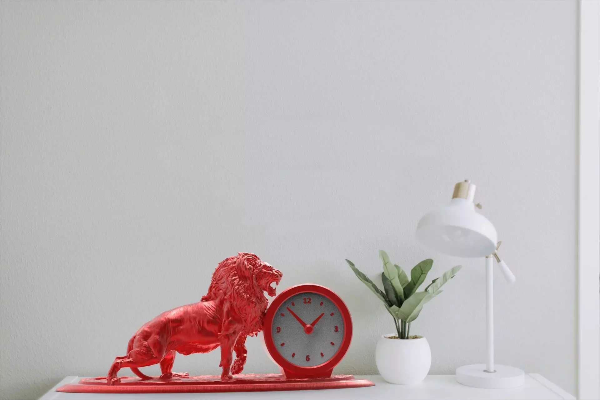 Lion desk clock 3D print model_2