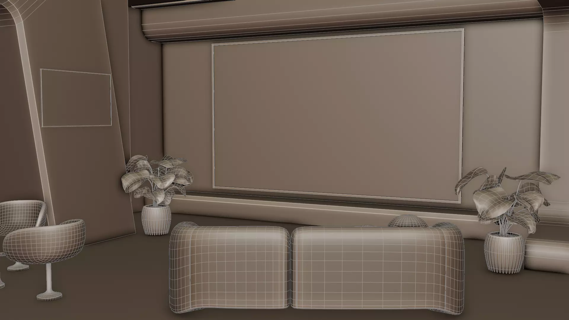 Futuristic Wood Exhibition Booth Design Blender 3D Model 3D model_12