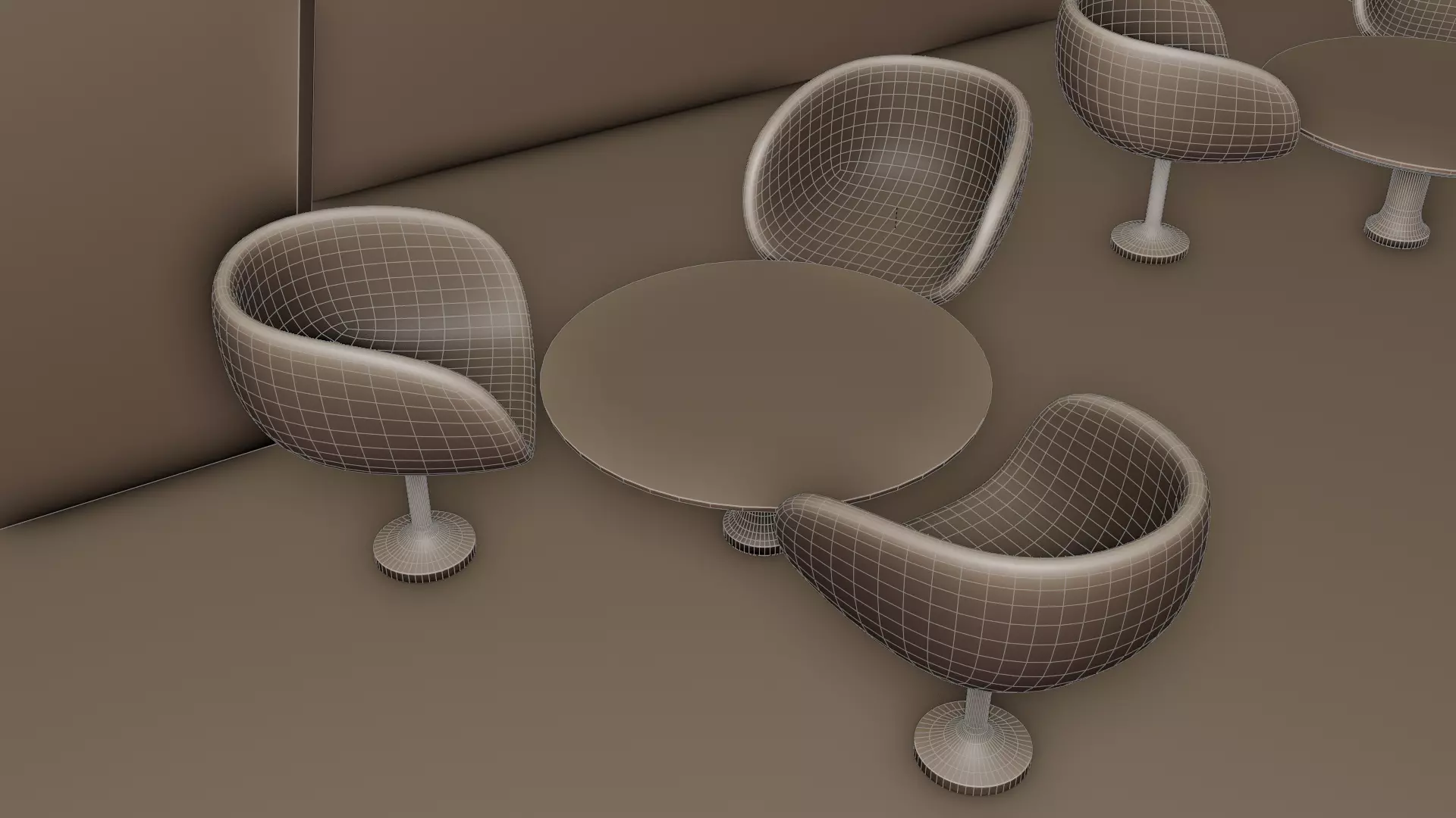 Futuristic Wood Exhibition Booth Design Blender 3D Model 3D model_11