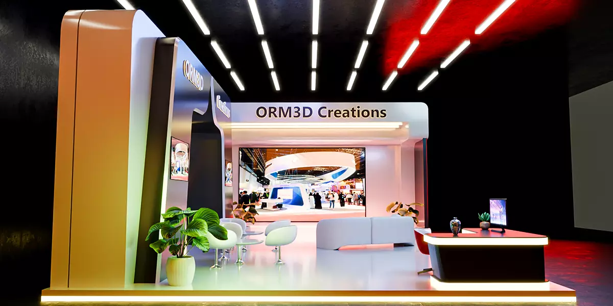 Futuristic Wood Exhibition Booth Design Blender 3D Model 3D model_7