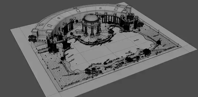 Palace of Fine Arts San Francisco 3D model 6
