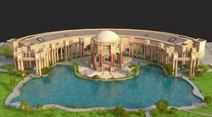 Palace of Fine Arts San Francisco 3D model 2