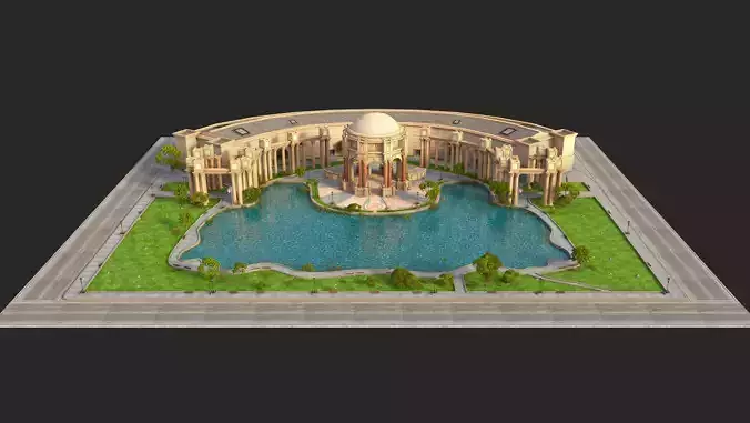 Palace of Fine Arts San Francisco 3D model 4