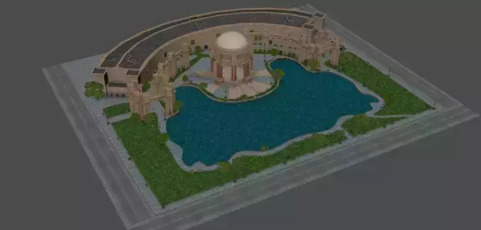 Palace of Fine Arts San Francisco 3D model 5