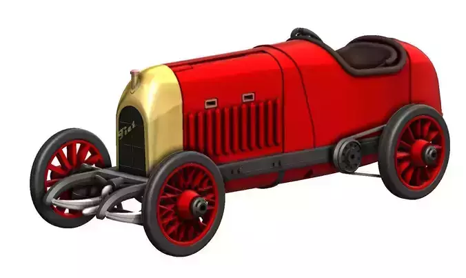Fiat S76 - Beast of Turin - 39cm Motorized 3D Printable Model