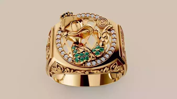 Rich McDuck gold ring