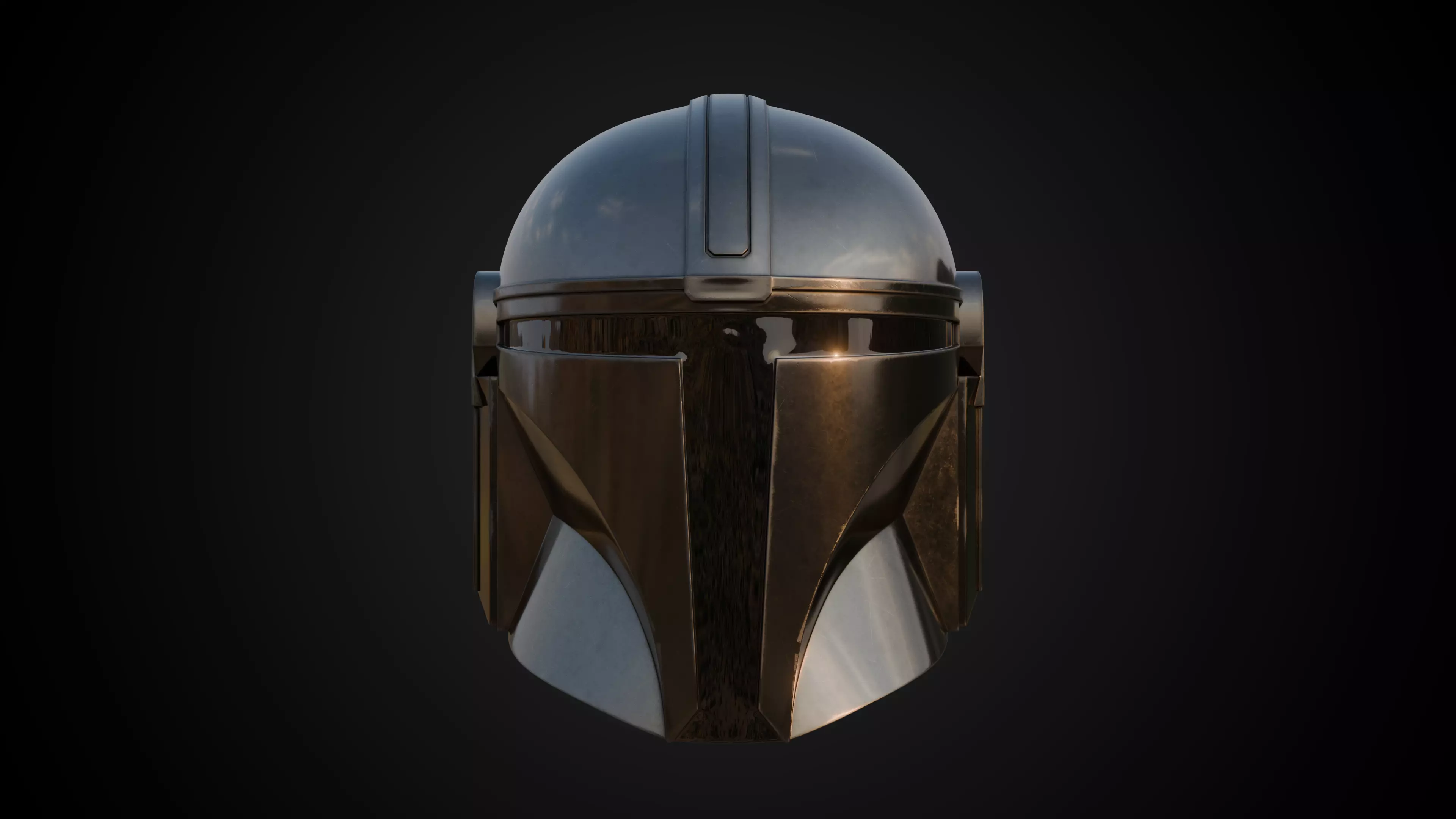 Din Djarin Helmet The Mandalorian Free 3D model_0