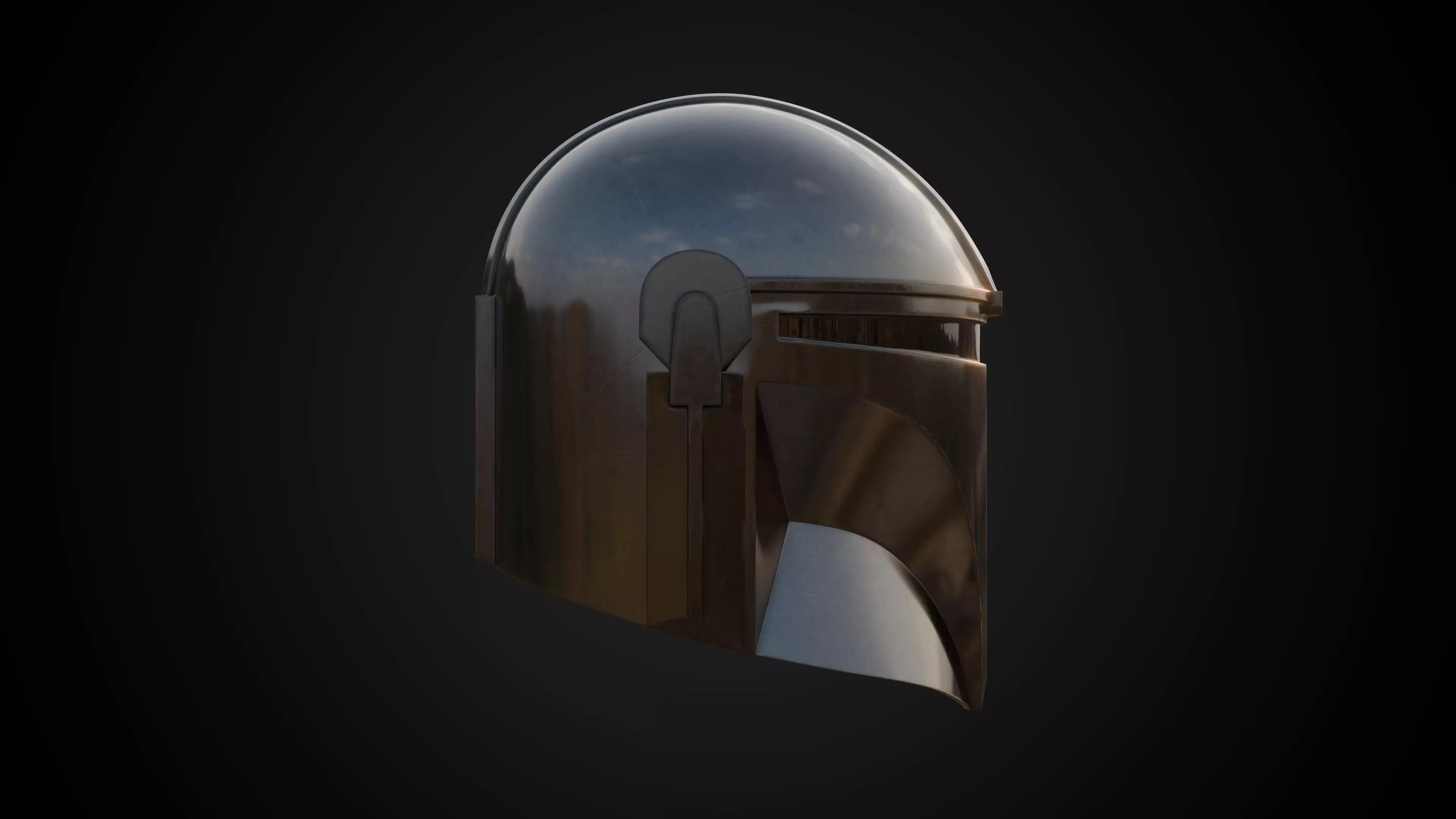 Din Djarin Helmet The Mandalorian Free 3D model_4