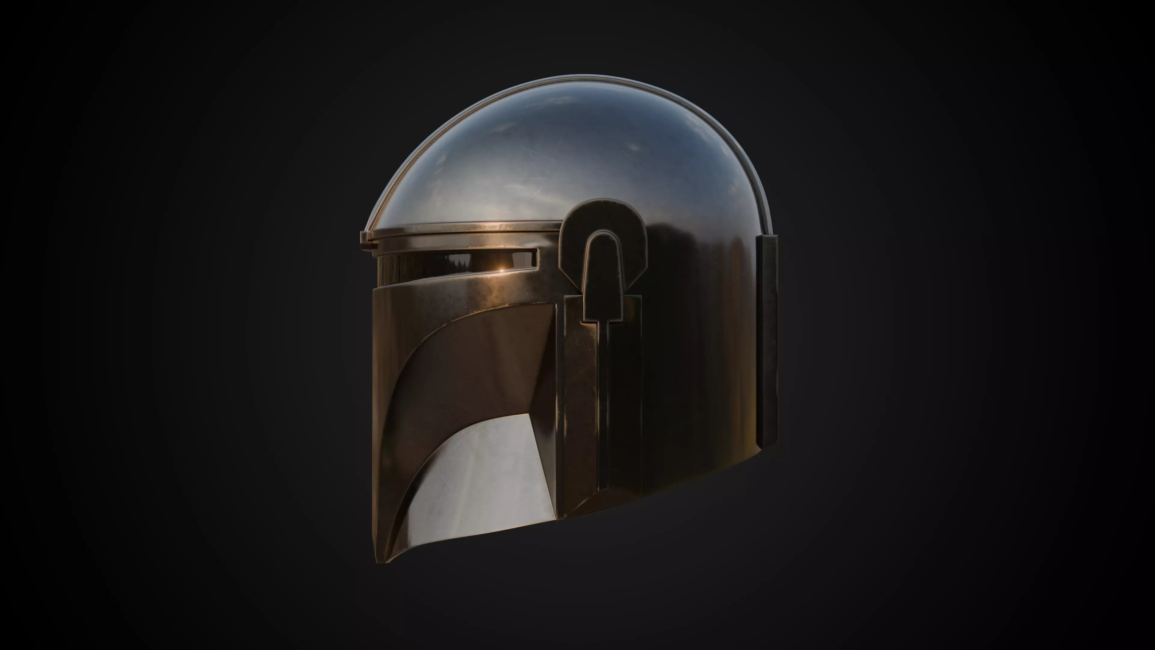 Din Djarin Helmet The Mandalorian Free 3D model_2