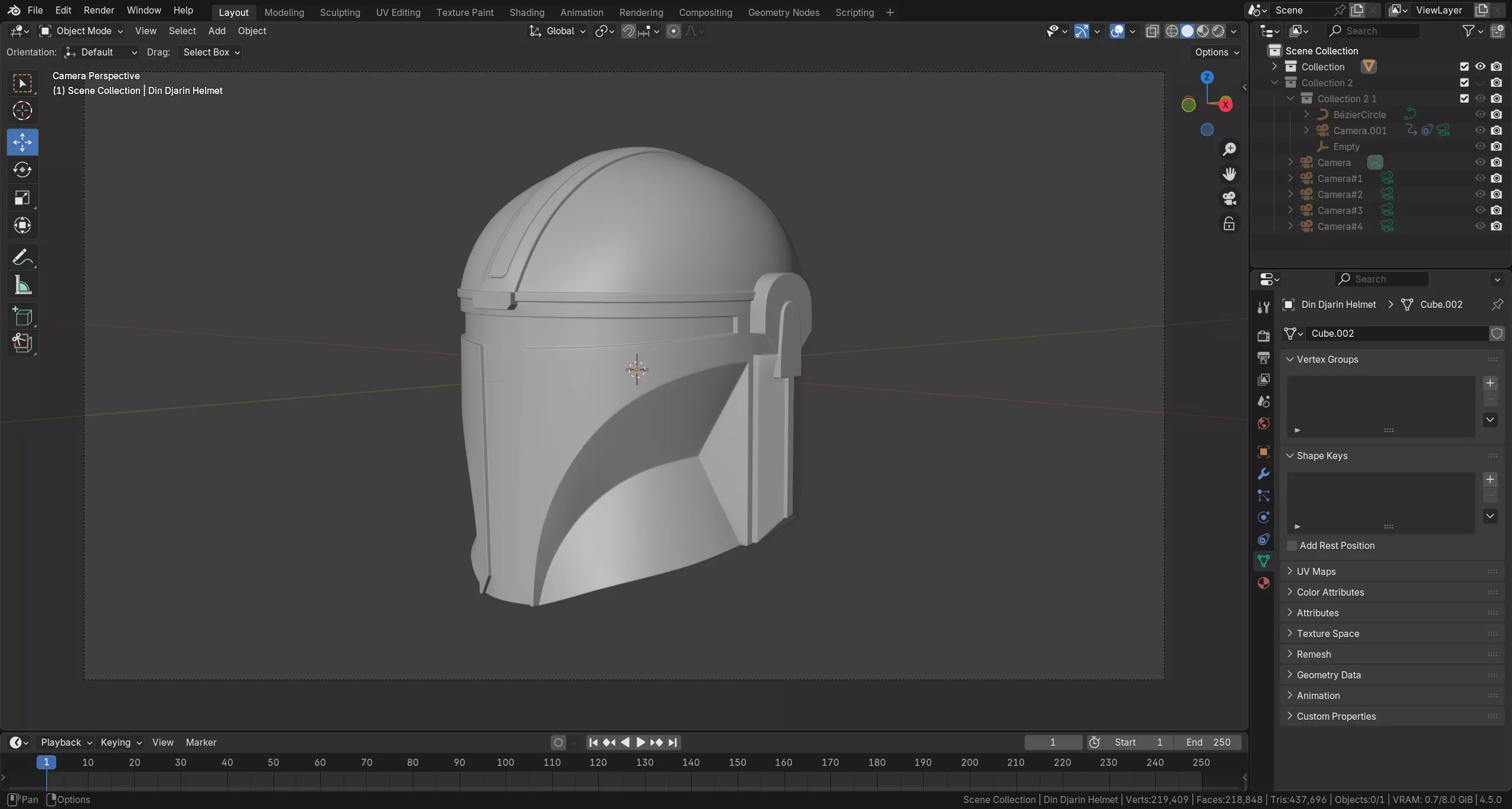 Din Djarin Helmet The Mandalorian Free 3D model_9