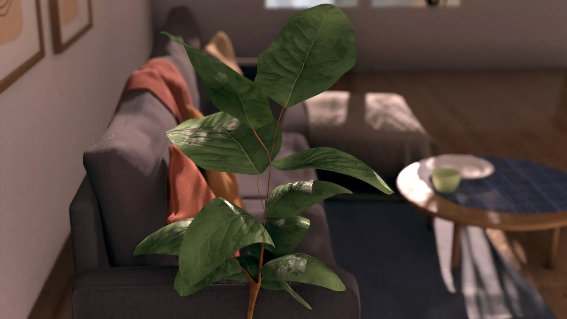 Living Room Low-polys 3D model 3D model_2