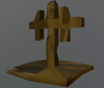 cross Low-poly 3D model
