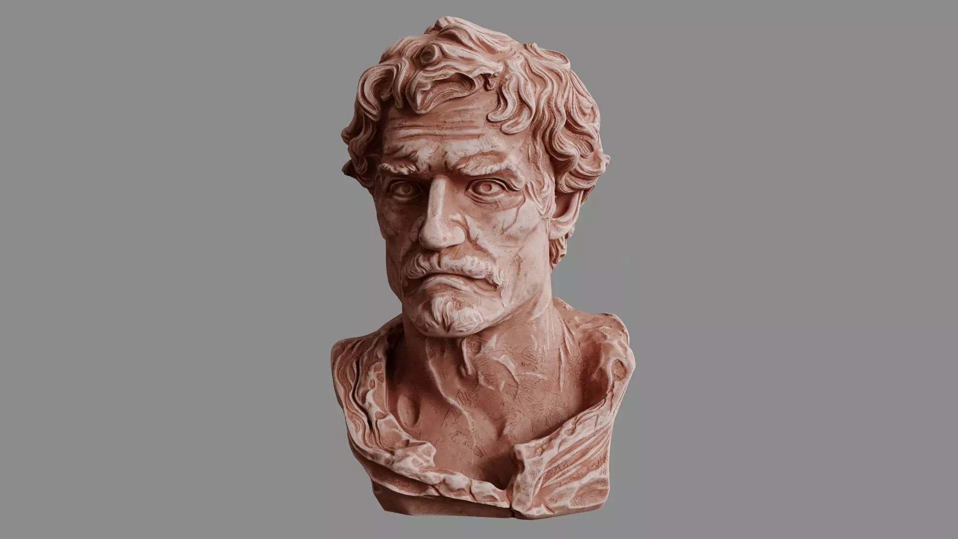 Clay Bust Pedro 3D model