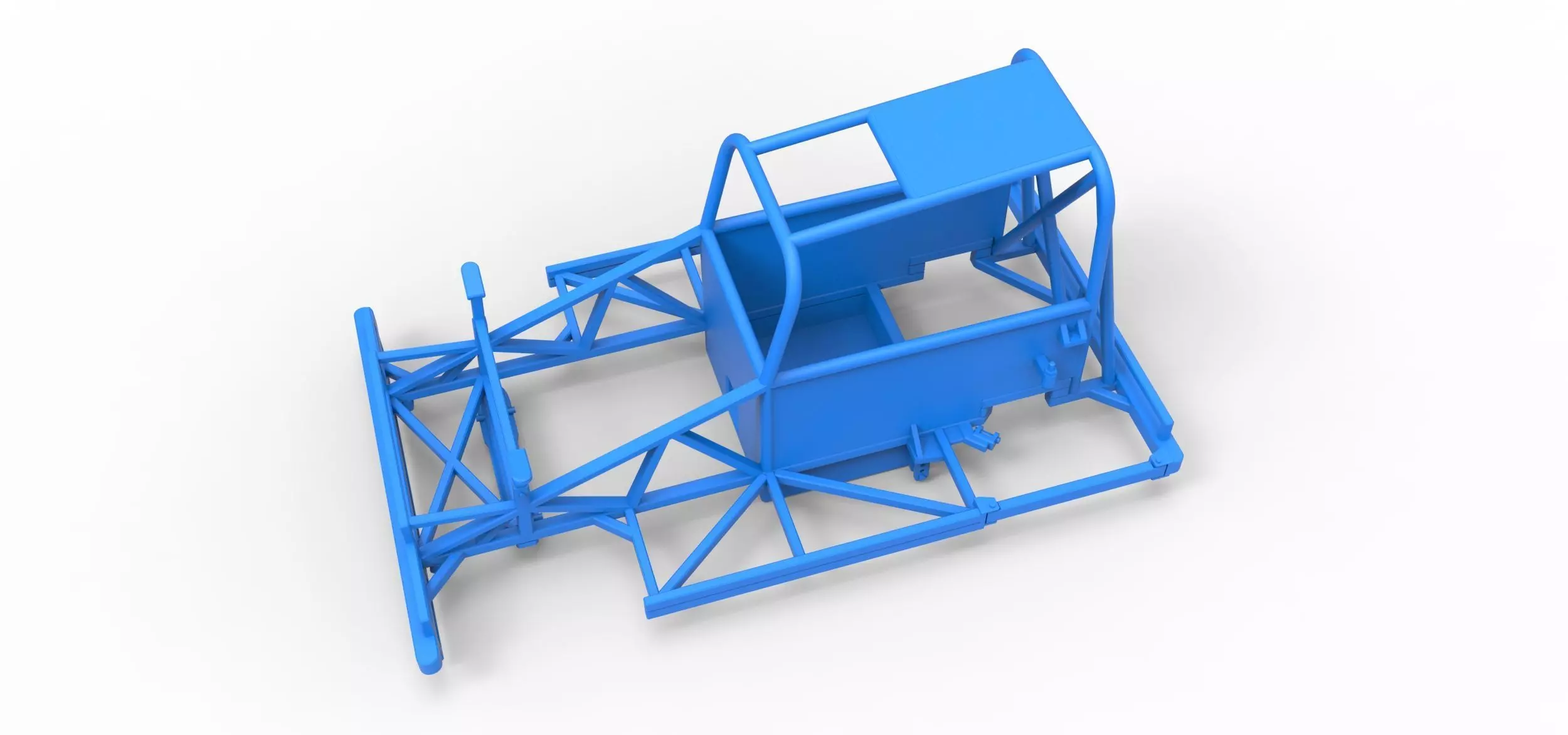 Frame of New Zealand Ministock car Scale 1 to 25 3D print model_1