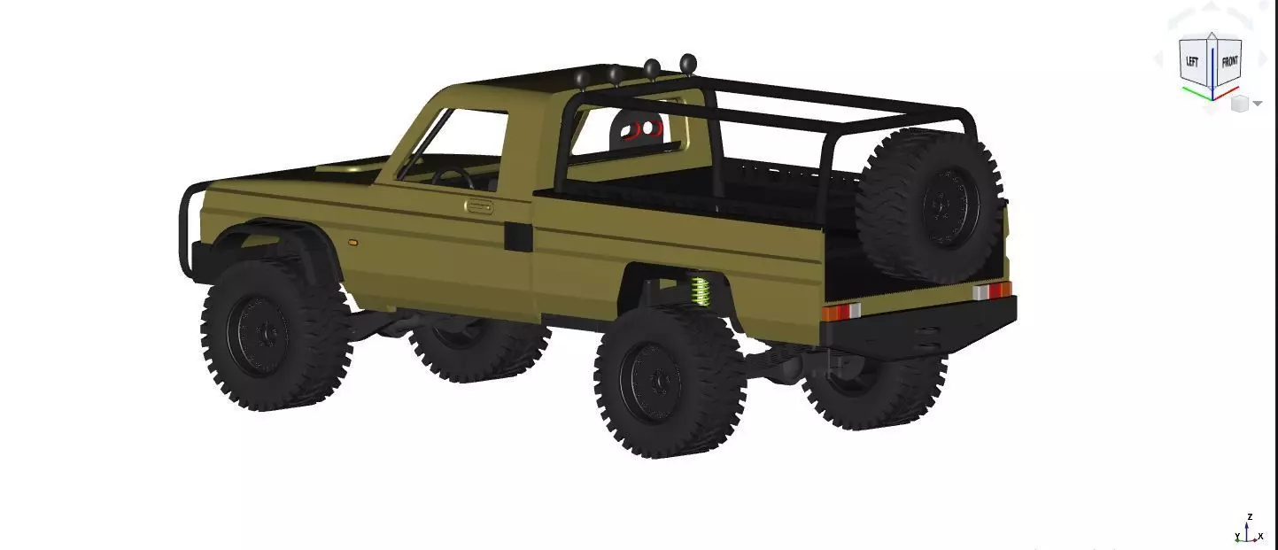Toyota Pickup truck  3D print model_2