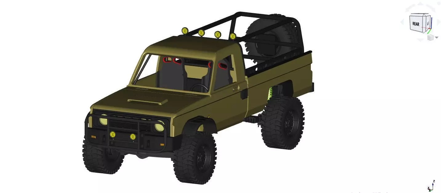 Toyota Pickup truck  3D print model_0