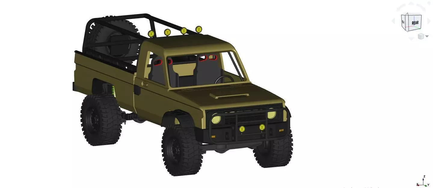 Toyota Pickup truck  3D print model_1