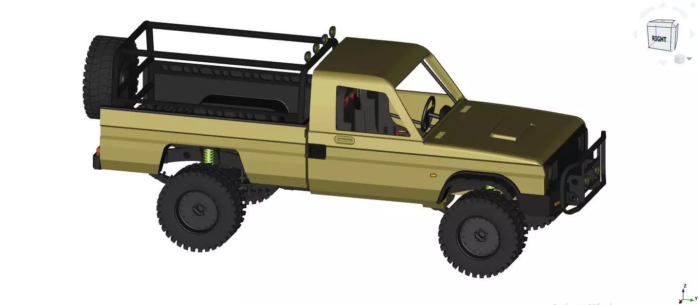 Toyota Pickup truck  3D print model_4