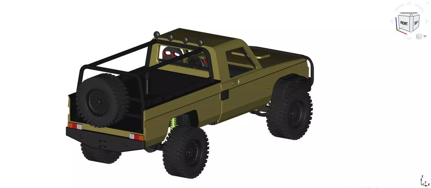 Toyota Pickup truck  3D print model_3