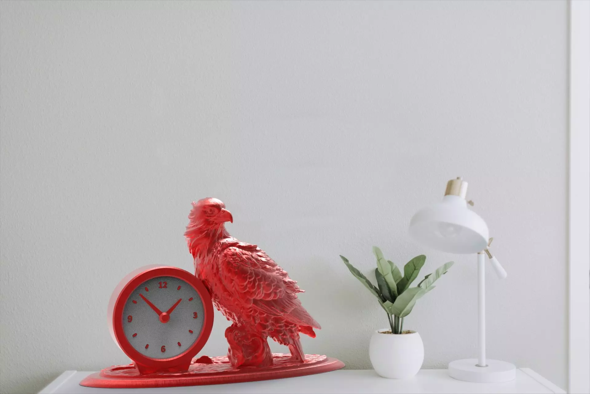 Eagle desk clock 3D print model_3