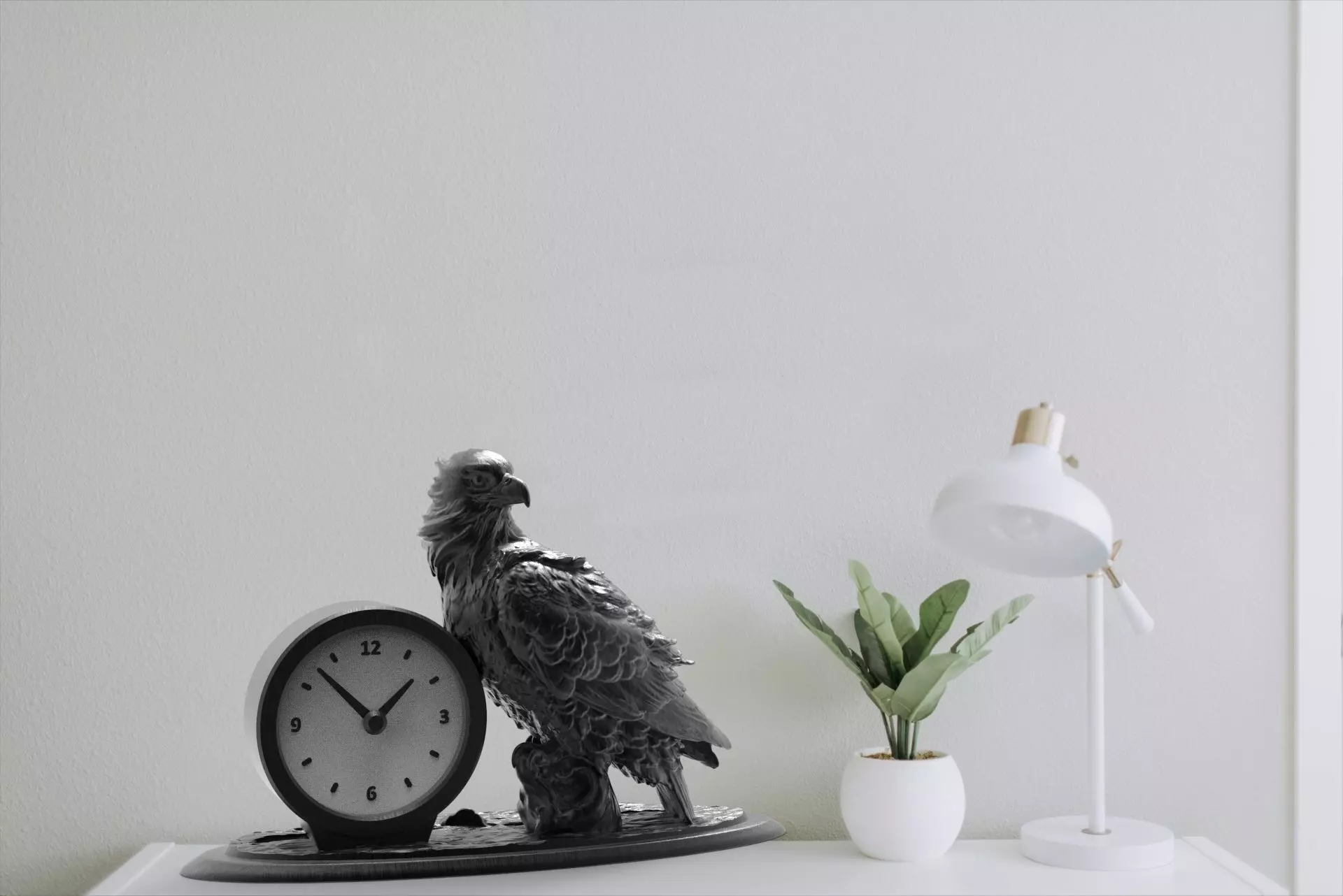 Eagle desk clock 3D print model_2