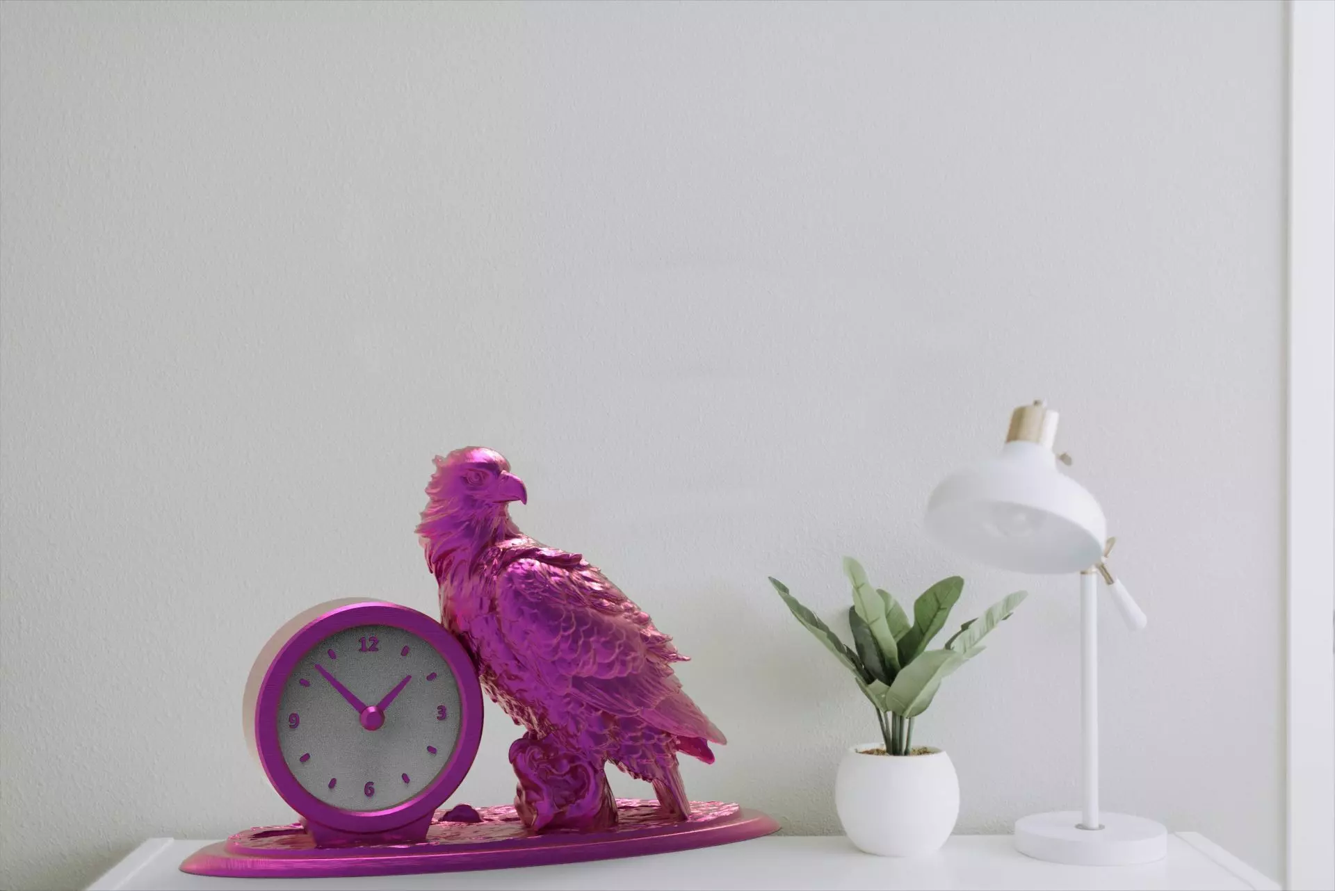 Eagle desk clock 3D print model_1