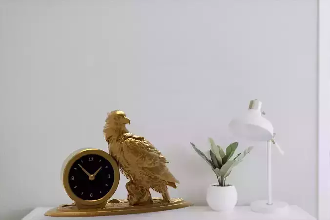 Eagle desk clock