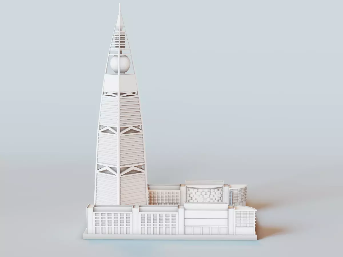 Al Faisaliah Tower in saudi arabia KSA 3D print model_2