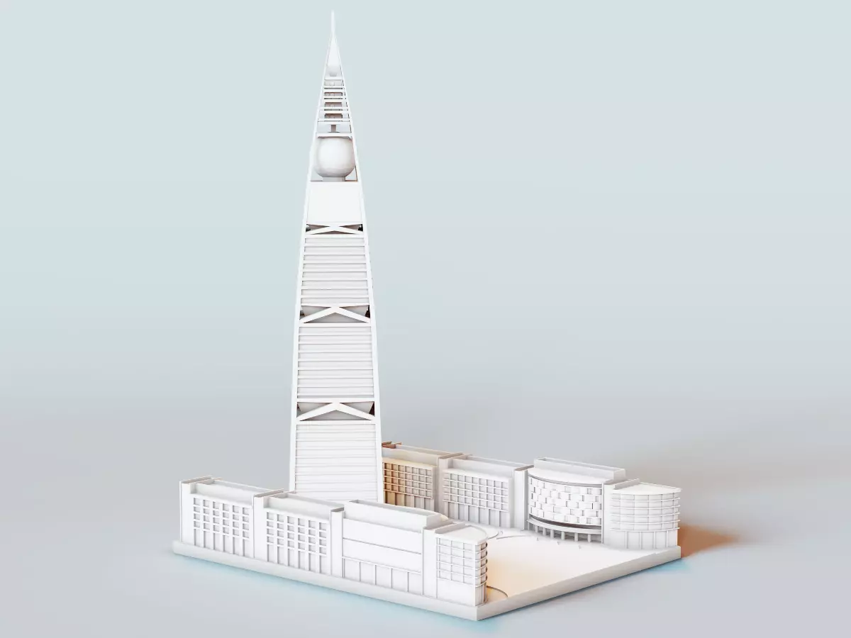 Al Faisaliah Tower in saudi arabia KSA 3D print model_3