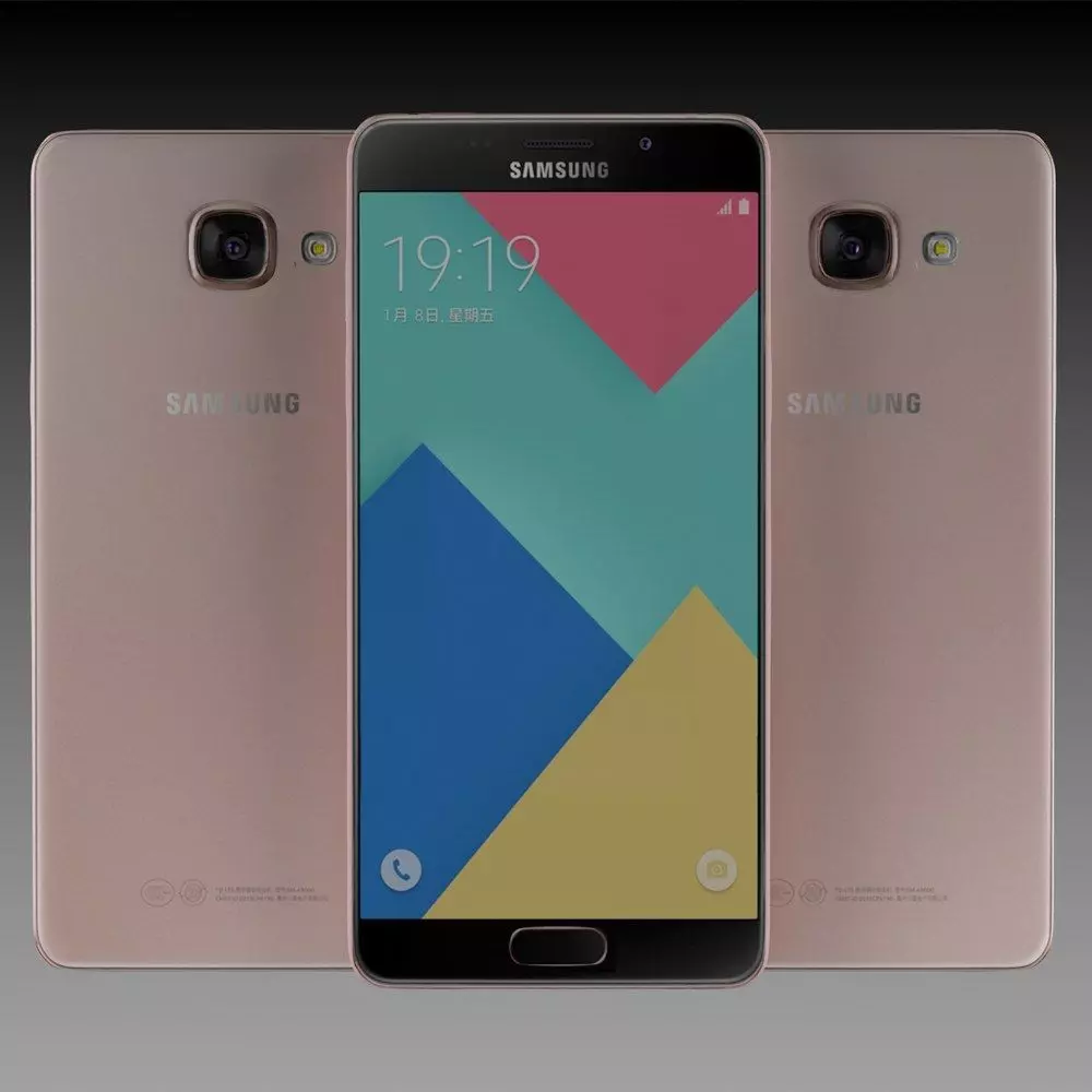 Samsung Galaxy A9 2016 Pink 3D model_2