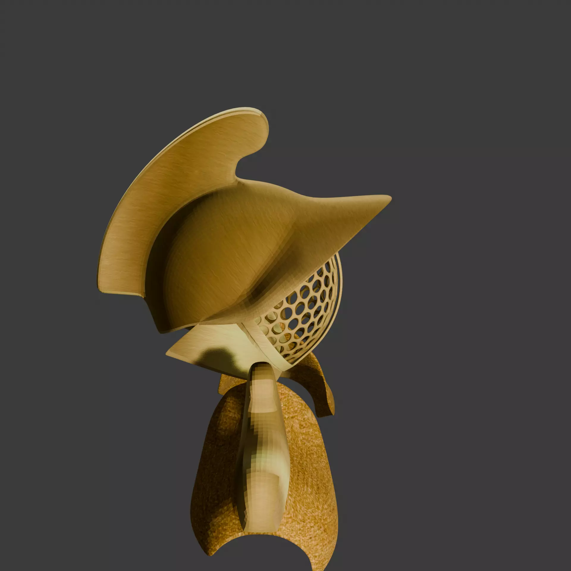 Gladiator Helmet Pauldrons Fantasy Armor Set 3D print model_8