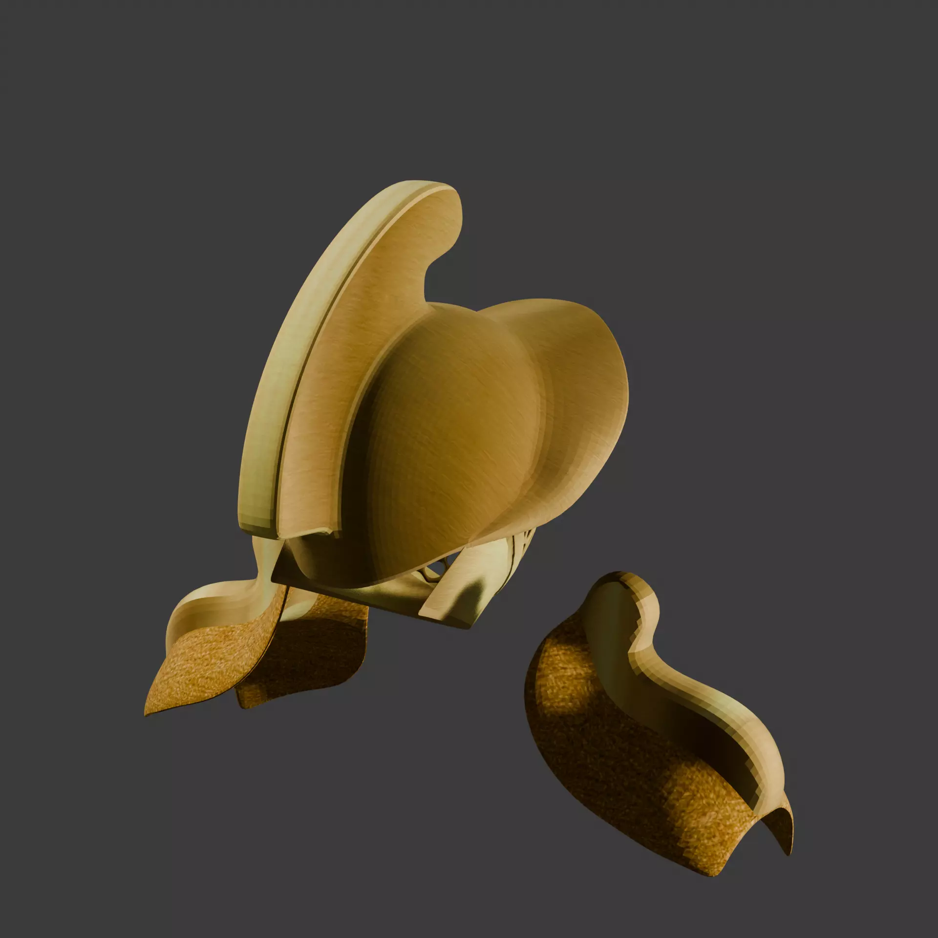 Gladiator Helmet Pauldrons Fantasy Armor Set 3D print model_7