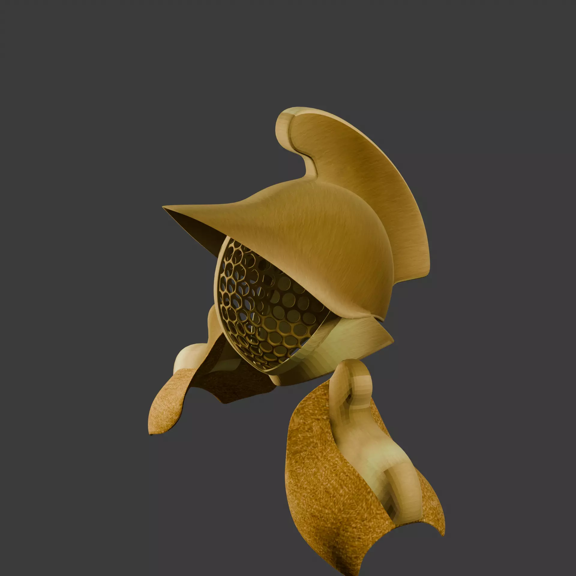 Gladiator Helmet Pauldrons Fantasy Armor Set 3D print model_3