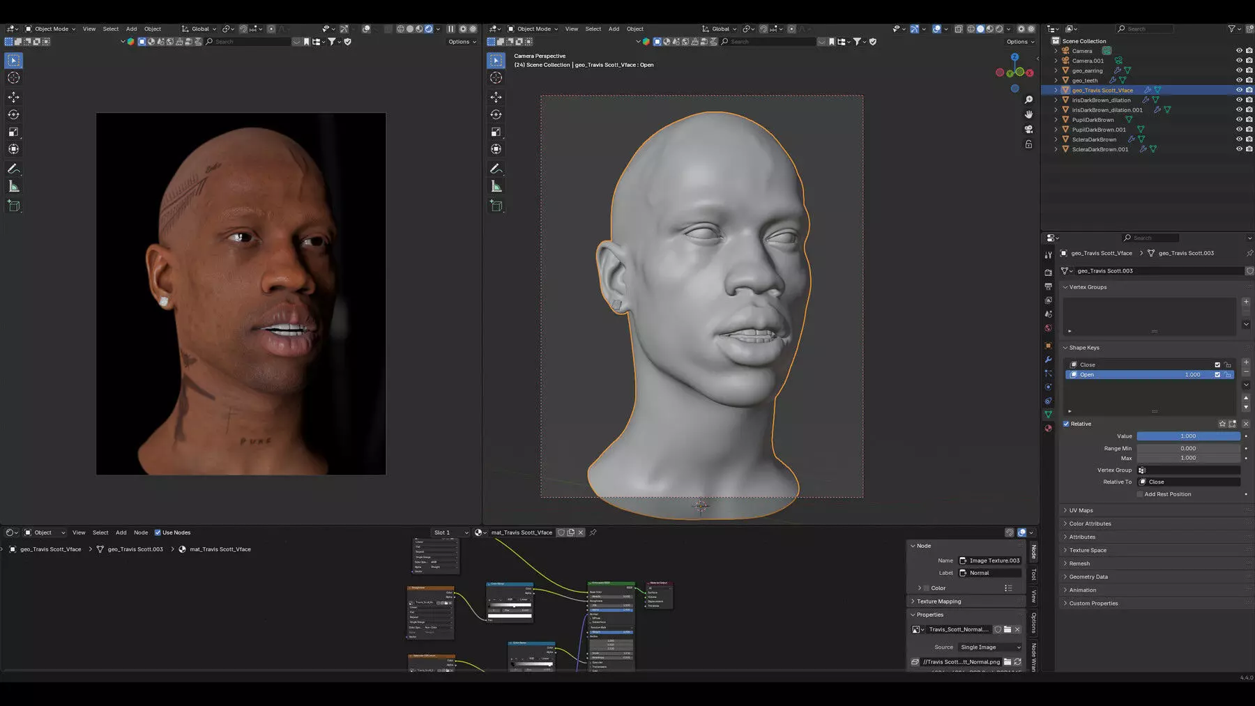Travis Scott Likeness Sculpt 3D Model 3D model_7