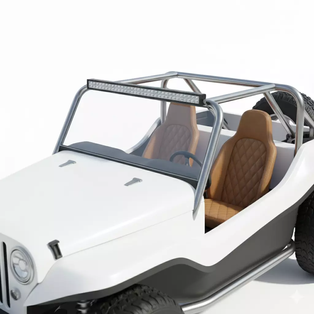Open Top Off Road Buggy Low-poly 3D model_4