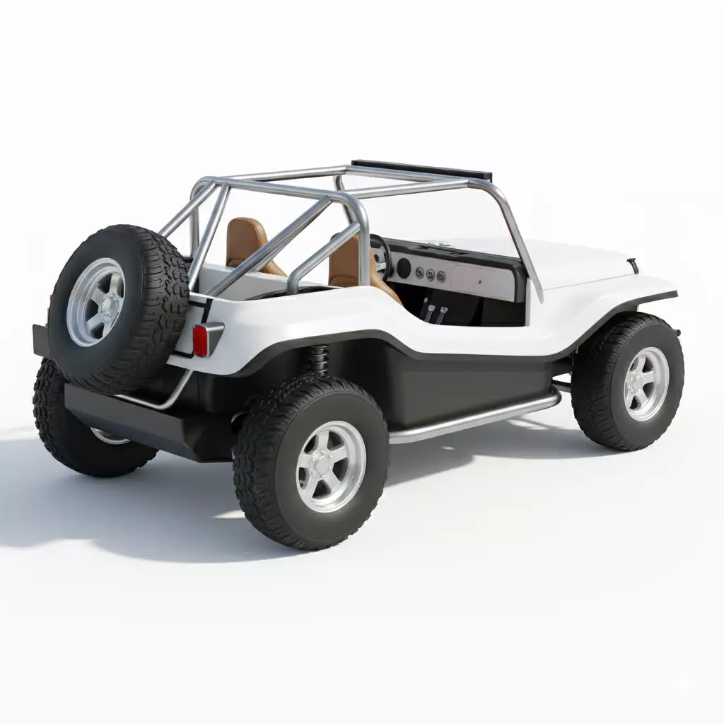 Open Top Off Road Buggy Low-poly 3D model_12