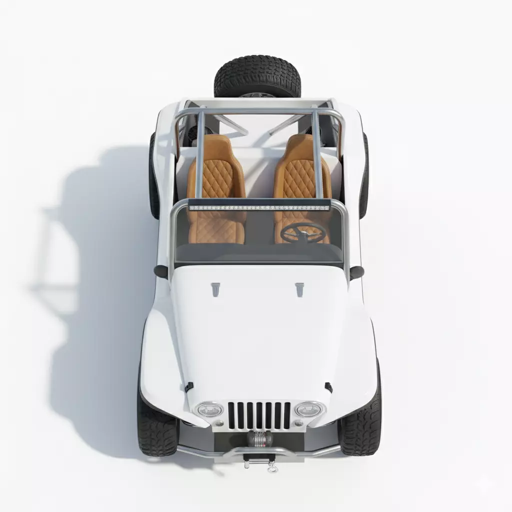 Open Top Off Road Buggy Low-poly 3D model_9